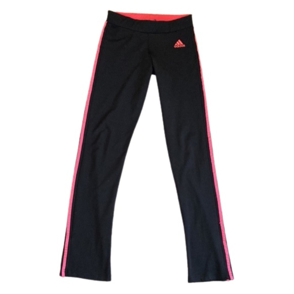 ADIDAS Sweatpants black and pink pants - Picture 1 of 7